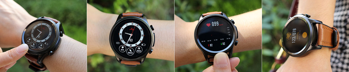 Aptofit smart watch health monitoring features display on screen