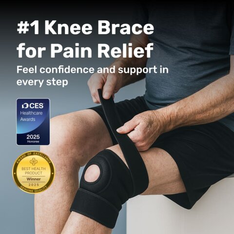 Dr Flexa knee brace product hero image worn on knee