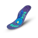 EvoStep magnetic acupressure insoles showing hexagonal cushion zones and arch support design for foot and back pain relief