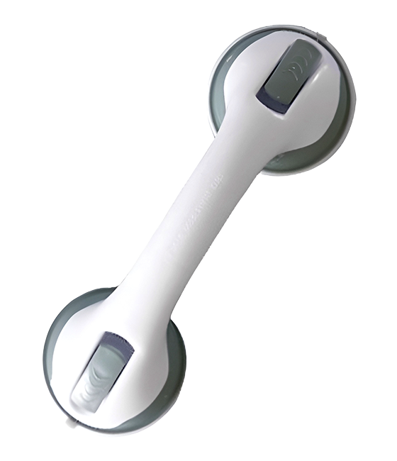 UltraGrip Assist portable grab bar handle shown from front view with suction cup base for bathroom safety and balance support