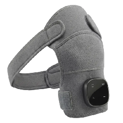 Vital Shoulder Massager wearable heat therapy wrap shown from front with electronic control module for shoulder pain relief