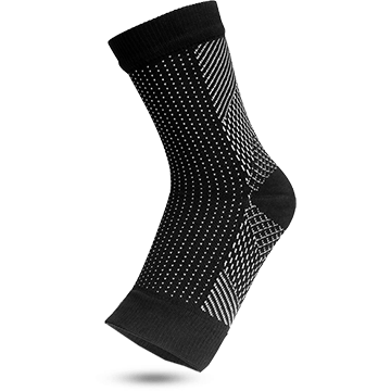Comprex ankle compression sleeve single unit showing graduated compression design for swelling and circulation relief