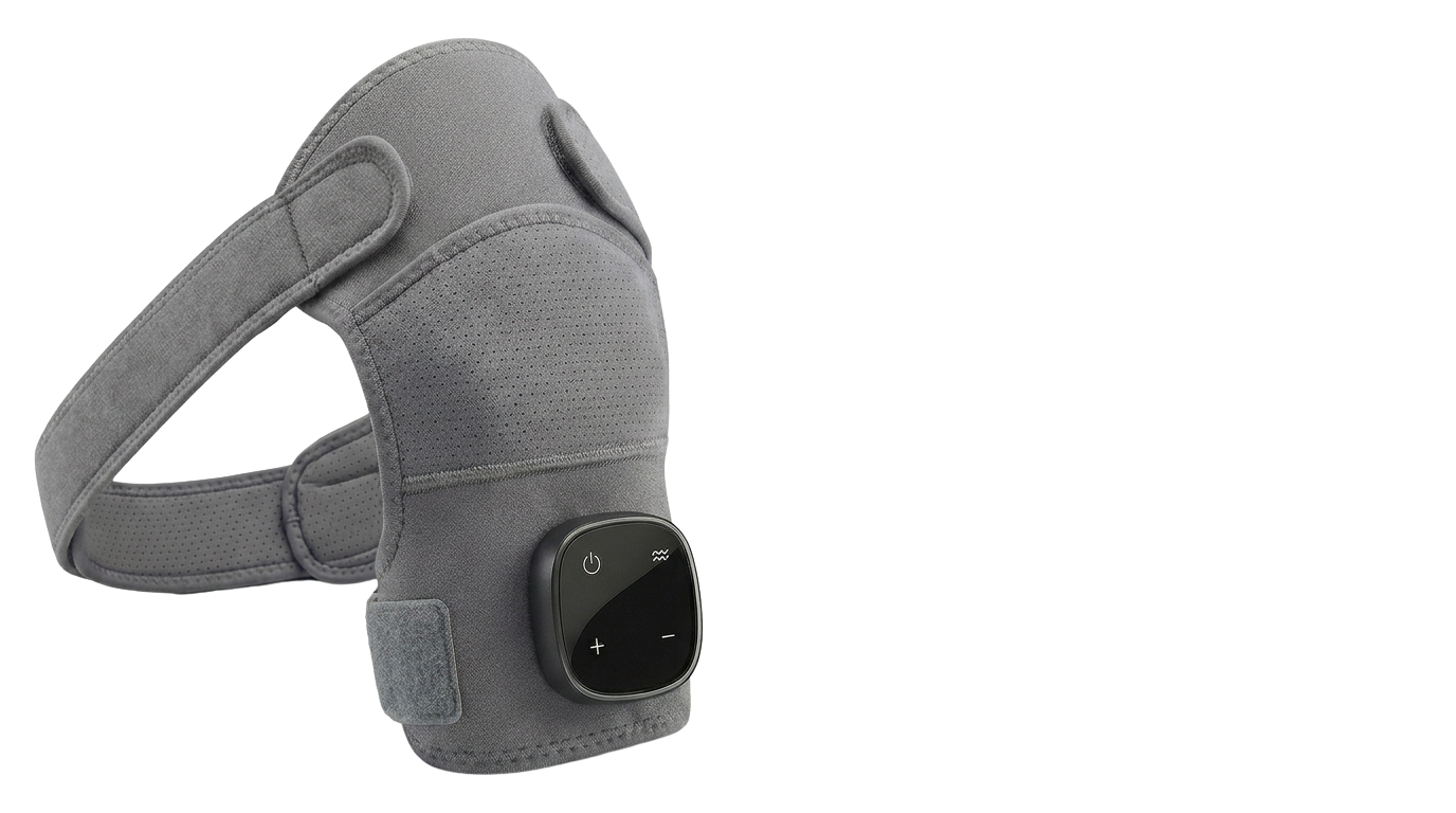 OptiJoint heated shoulder wrap single unit showing heat therapy device for joint pain relief in adults over 40