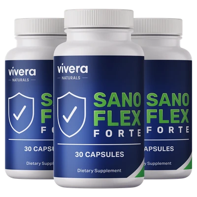 Sanoflex joint supplement three bottle package showing best value option for long-term joint support