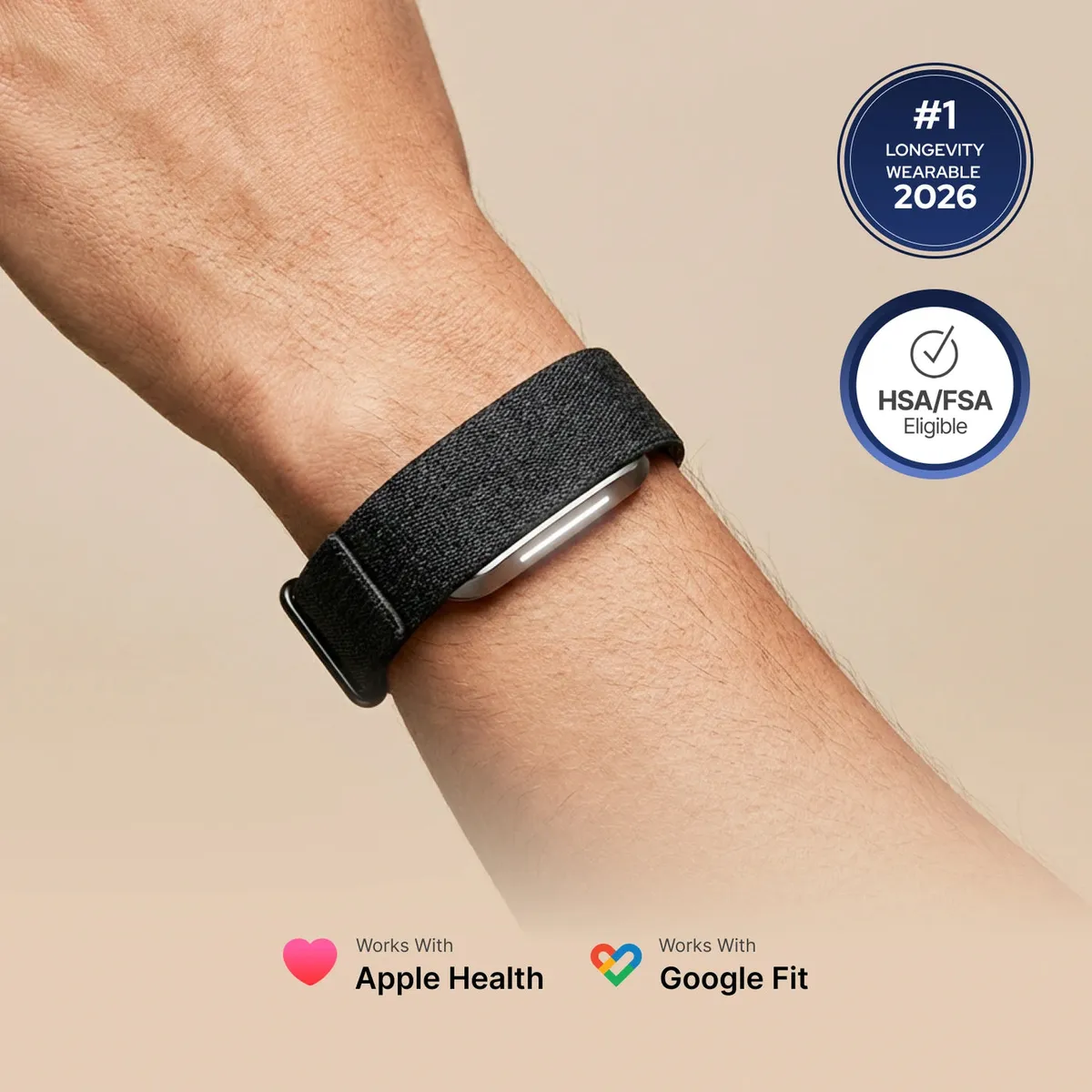 Hume Band 2.0 screenless health band worn on the wrist