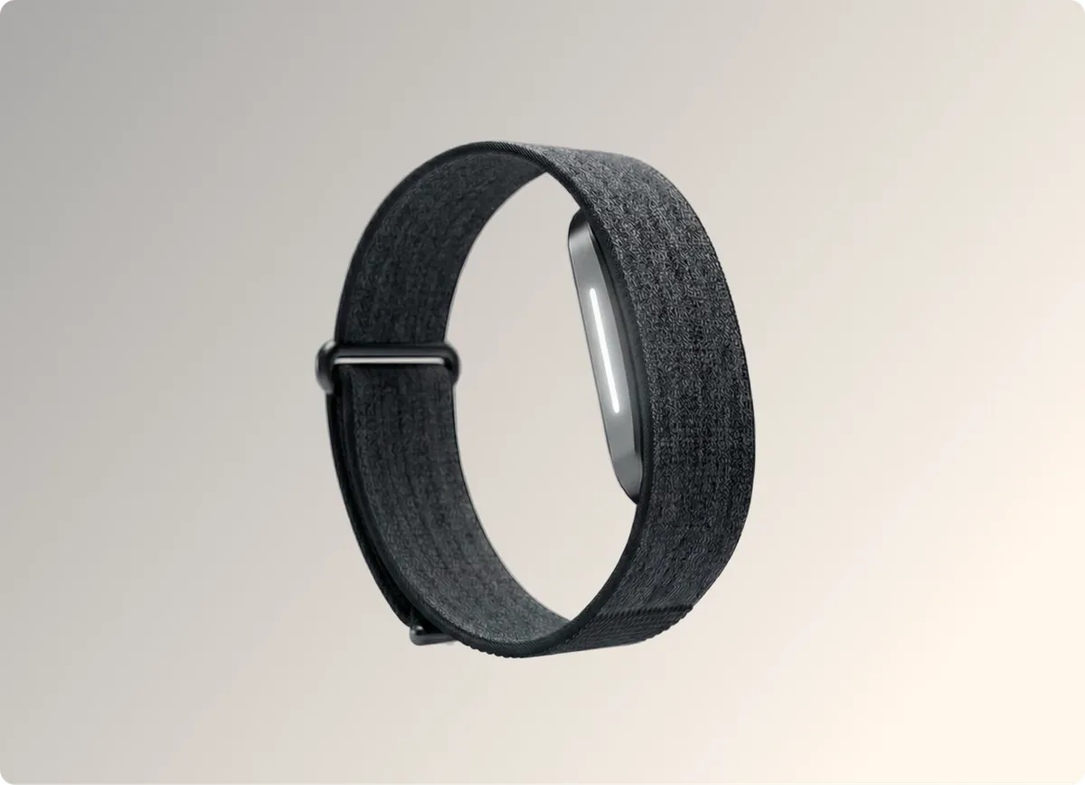 Hume Band 2.0 sensor and woven strap, product photo