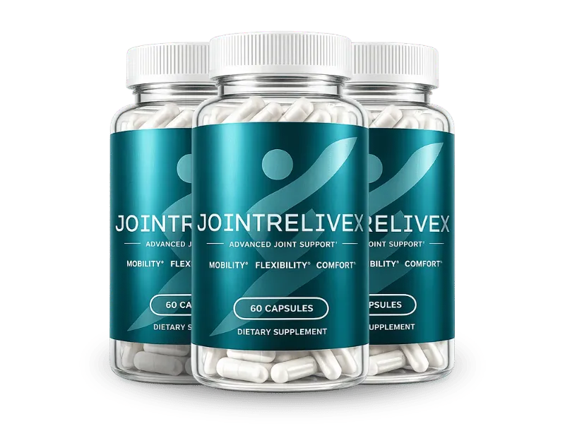 JointReliveX three-bottle 90-day supply, our pick for a glucosamine and boswellia joint supplement after 40