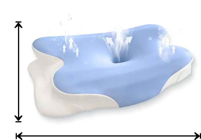 Melara Max pillow dimensions, 62 cm long by 36.9 cm wide