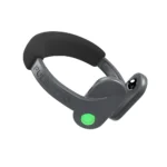 Pulsetto Lite neck-worn vagus nerve stimulator wellness device with soft neckband and green power button